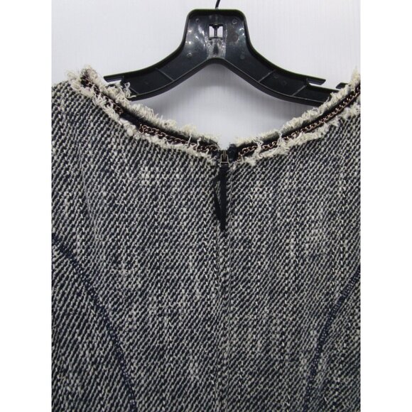 Rebecca Taylor Dress 6 Linen Blend Shift Cocktails Career Raw Hem - Picture 6 of 9